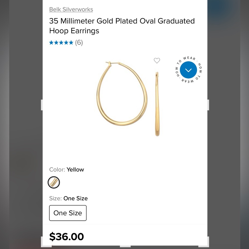 Gold plated earrings